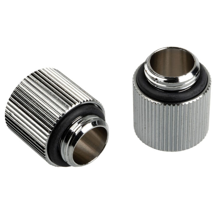 Bitspower Touchaqua Adapter straight G1/4 inch female to G1/4 inch female - 2-pack, 15mm, silver image number 1