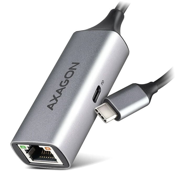 AXAGON ADE-TXPD Gigabit Ethernet Adapter, USB-C - titangrau image number 0