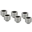 Thermal Grizzly DeltaMate Fitting, Messing, G1/4&rdquo;-Gewinde - nickel, HT14, 6er-Pack image number null