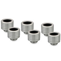 Thermal Grizzly DeltaMate Fitting, Messing, G1/4&rdquo;-Gewinde - nickel, HT14, 6er-Pack