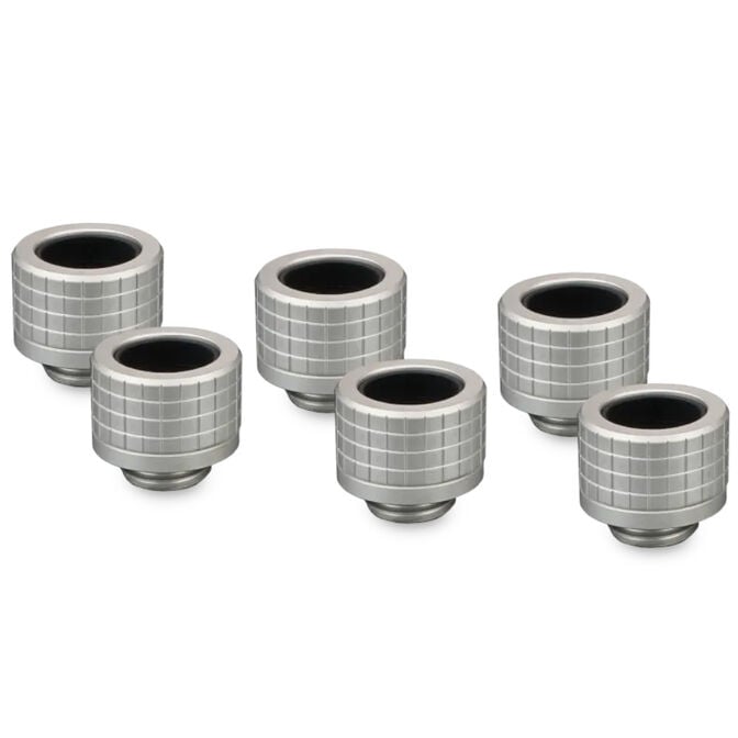 Thermal Grizzly DeltaMate Fitting, Messing, G1/4&rdquo;-Gewinde - nickel, HT14, 6er-Pack image number 0
