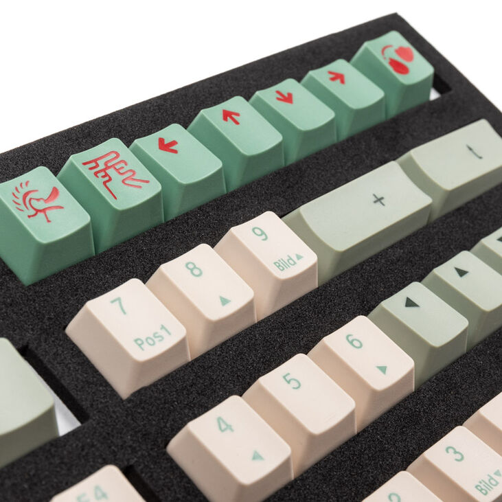 Ducky PBT Double-Shot Keycap Set Matcha - DE Layout image number 2