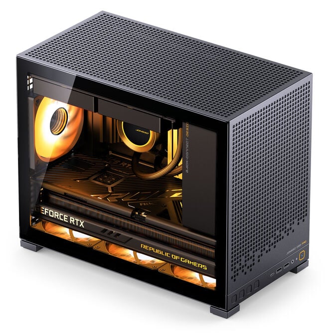 Jonsbo D32 PRO Black PC-Geh&auml;use, Mini-Geh&auml;use, mATX, Tempered Glass - schwarz image number 2