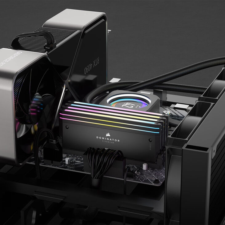 Corsair Dominator Titanium DDR5-6000 RAM, CL30, XMP - 32 GB Dual-Kit, schwarz image number 4