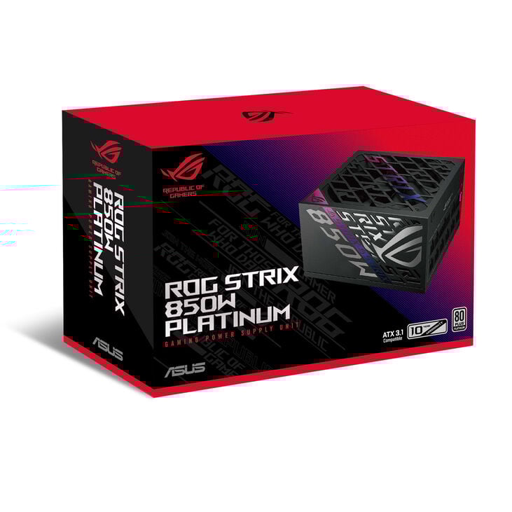 ASUS ROG Strix 850 Platinum power supply, 80 PLUS Platinum, modular, PCIe 5.1 - 850 watts image number 15