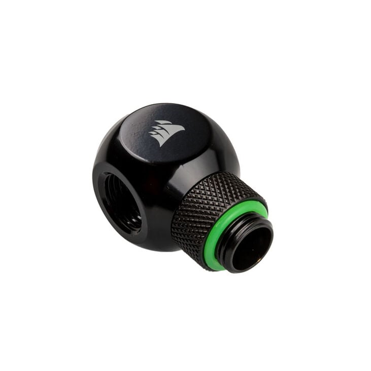 Corsair Hydro X Series XF Adapter Y-Splitter G1/4 Zoll AG auf 2x G1/4 Zoll IG - drehbar, schwarz image number 1
