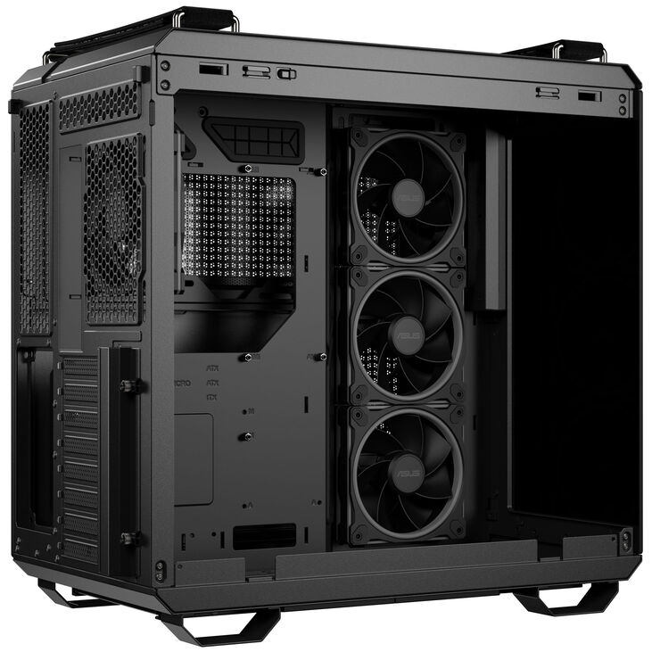 ASUS TUF Gaming GT502 Horizon PC Case, Mid Tower, ATX, Tempered Glass - Black image number 9