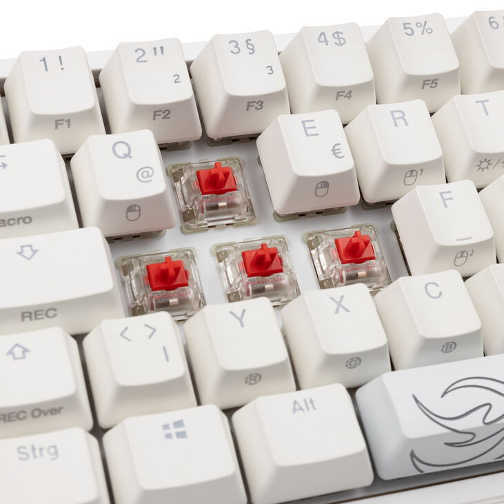 Ducky One 2 Pro Mini White Edition Gaming Keyboard, RGB LED - Cherry Red image number 7
