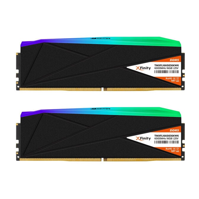 V-Color Manta XFinity RGB DDR5-6000 RAM, CL30, XMP/EXPO - 32 GB Dual-Kit, schwarz image number 2