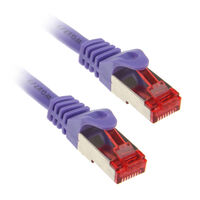 InLine Patchkabel Cat.6, S/FTP (PiMf), 250MHz, violett - 1m