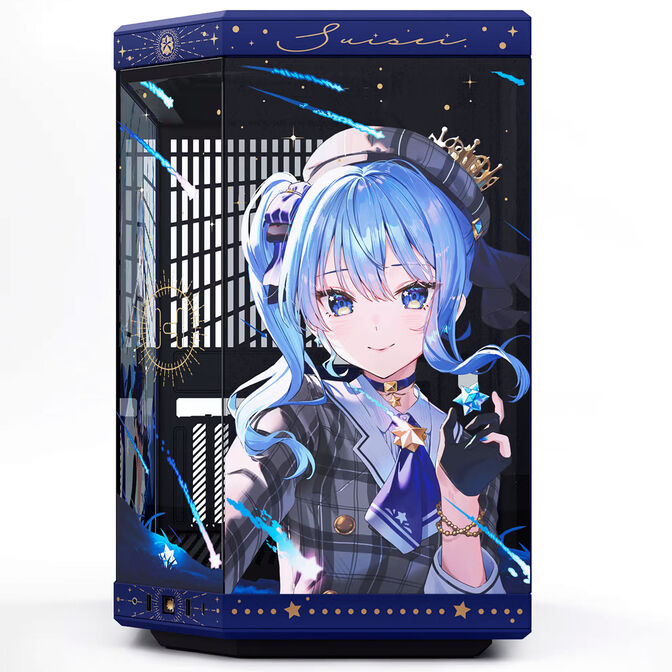 HYTE Y70 Suisei Edition PC Case, Mid Tower, E-ATX, Tempered Glass - Blue image number 1