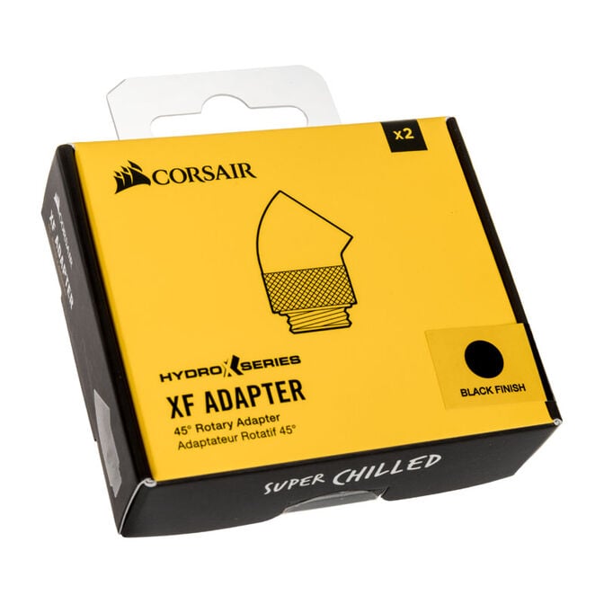 Corsair Hydro X Series Adapter 45 Grad G1/4 Zoll AG auf G1/4 Zoll IG - 2er Pack, drehbar, schwarz image number 2