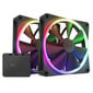 NZXT F140 PWM fan, 2-pack including controller, black