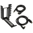 CableMod vertical graphics card holder with PCIe x16 riser cable, 2x DisplayPort - black image number null