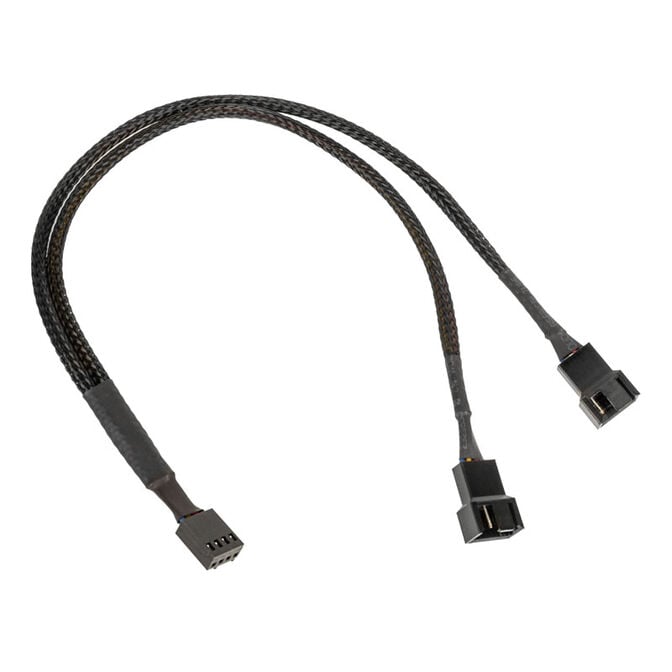 Kolink 1-2 PWM fan splitter cable - 35 cm, braided, black image number 1