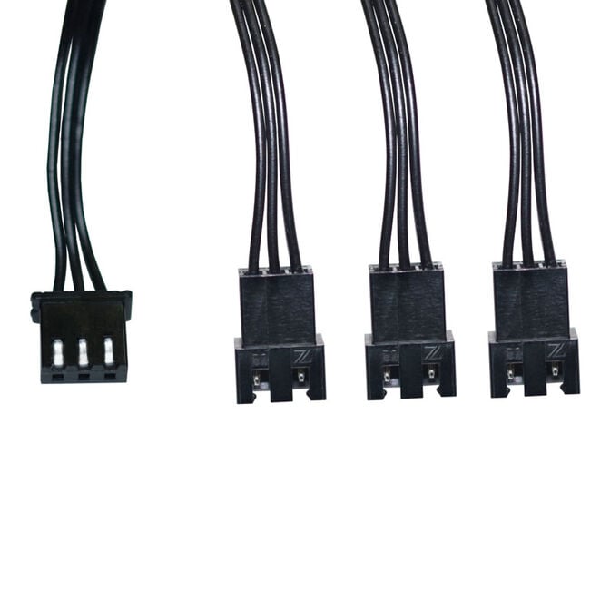 Alphacool Digital RGB LED Y-cable 3-way with JST connector, black - 60cm image number 3