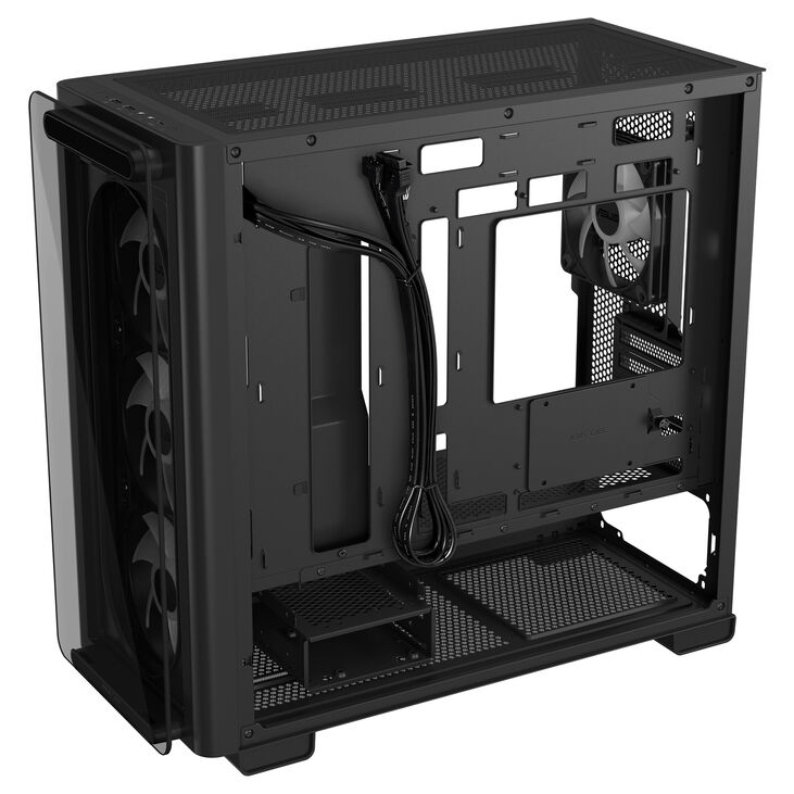 ASUS A23 PLUS case, Mini-Tower, Micro-ATX, RGB, Tempered Glass - black image number 6