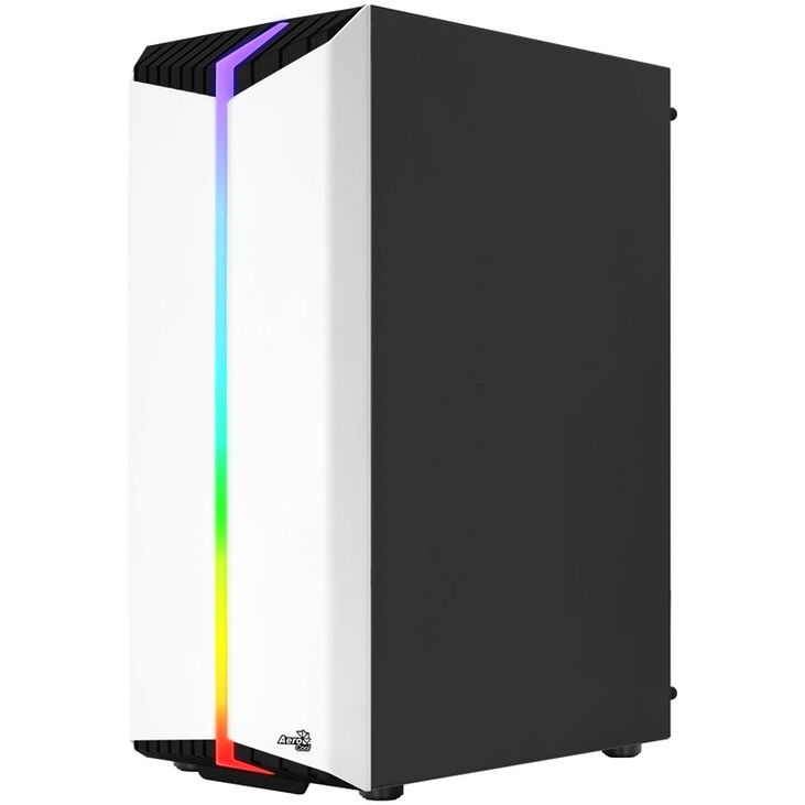 Aerocool Bionic v1 Mid Tower, RGB, Tempered Glass - Black/White image number 7