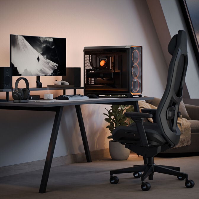 Fractal Design Meshify 3 XL Ambience Pro RGB PC Case, Full Tower, E-ATX, Tempered Glass - Black image number 13