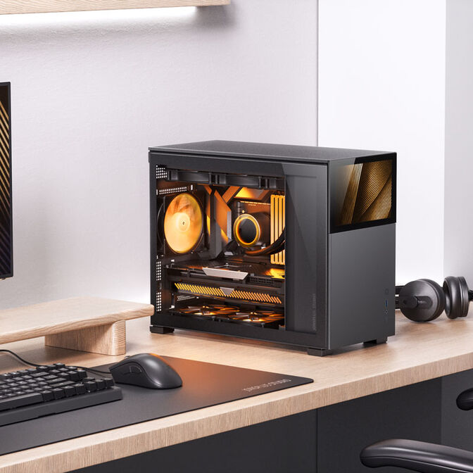 Jonsbo D31 Screen Micro-ATX Geh&auml;use, Tempered Glass - schwarz image number 9