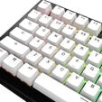 Glorious GPBT Basics Keycaps, ANSI Layout (US), PBT, Doubleshot - Classic White image number null