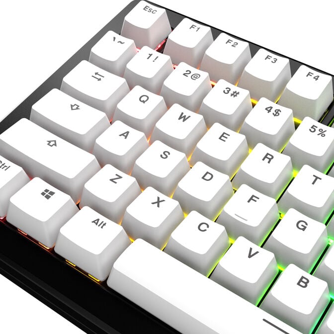 Glorious GPBT Basics Keycaps, ANSI Layout (US), PBT, Doubleshot - Classic White image number 3