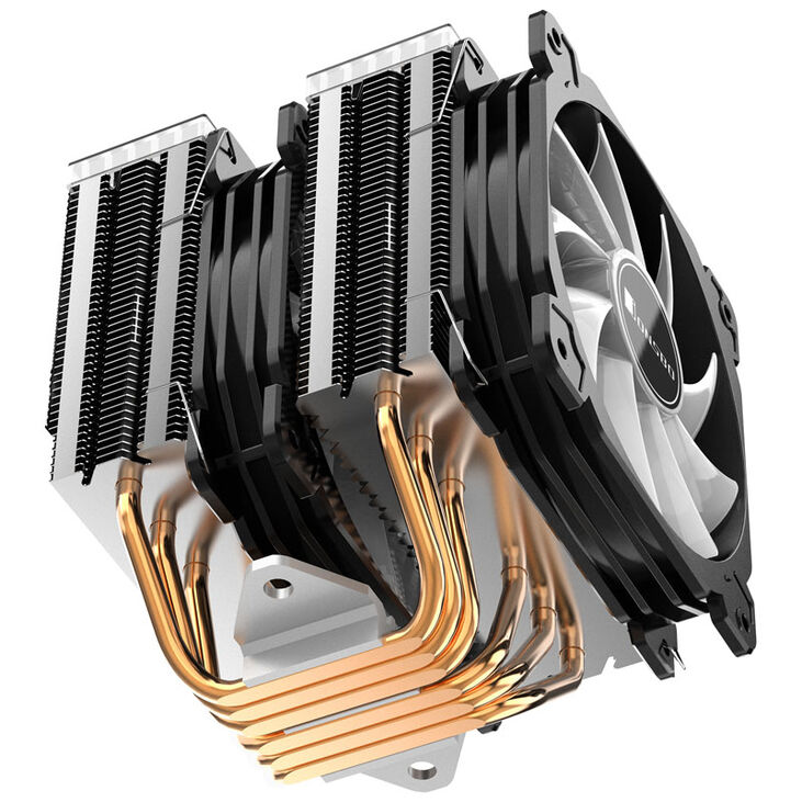 Jonsbo CR-2000 GT CPU-Kühler Dual Tower, ARGB - 2x 120mm, schwarz image number 6