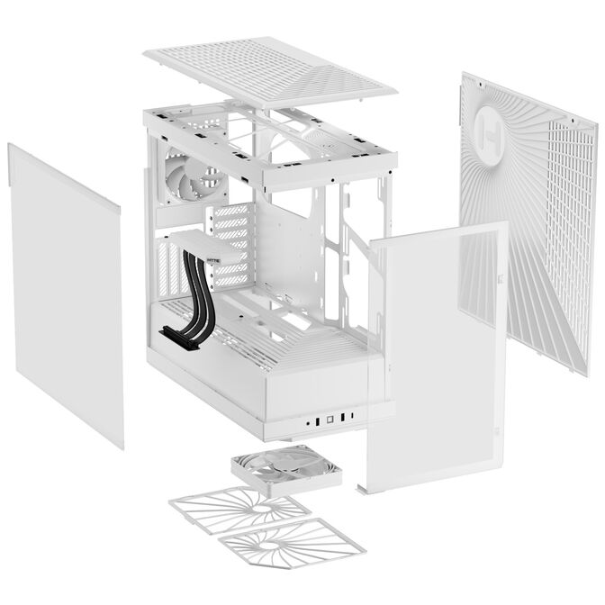 Hyte Y40 Midi-Tower, Tempered Glass - Snow White image number 6