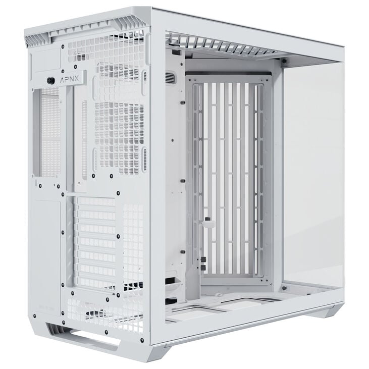 APNX V1 PC-Gehäuse, Midi-Tower, ATX, Tempered Glass - Holz, weiß image number 6