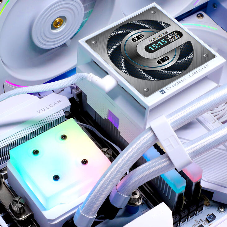 Thermalright Hyper Vision UB AiO Water Cooling, ARGB, Intel and AMD - 360mm, white image number 7