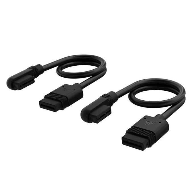 Corsair iCUE LINK Cable Connector 90 Degree - Black, 20 cm 2-Pack image number 0