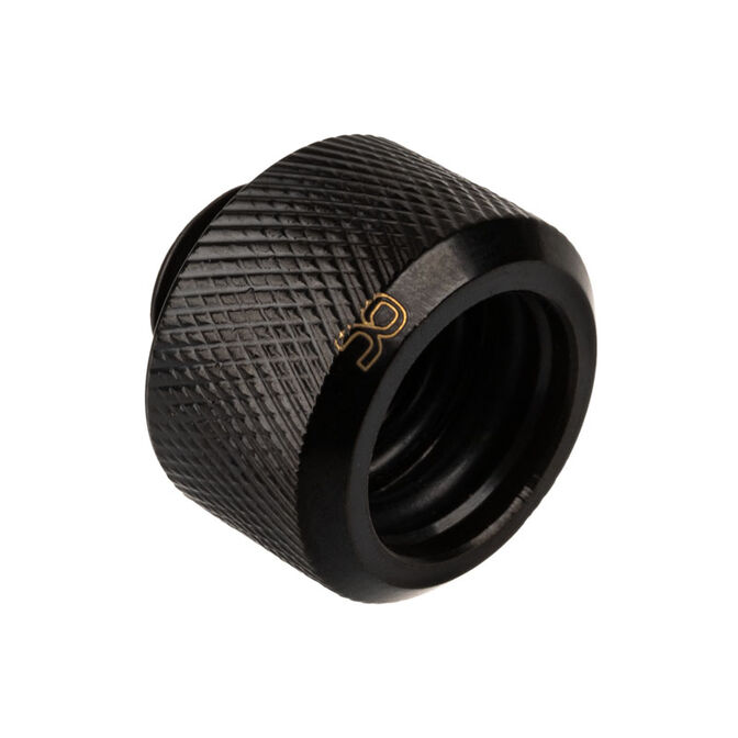 Alphacool Eiszapfen Straight G1/4 inch female thread to 16mm OD hard tube fitting - black image number 0