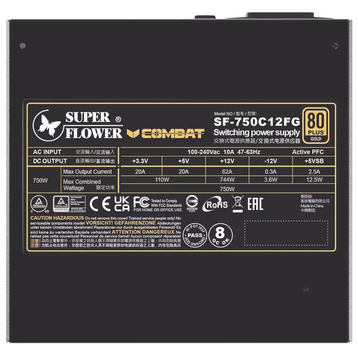 Super Flower Combat FG 80 PLUS Gold, ATX 3.1, modular - 750 Watt image number 6