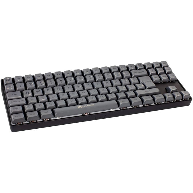 GAMIAC TKL90G Gaming Tastatur, Kailh Red Switches, RGB - schwarz/grau image number 1
