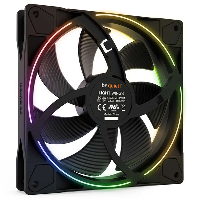 be quiet! Light Wings ARGB PWM fan, Triple Pack - 140mm, black image number 2