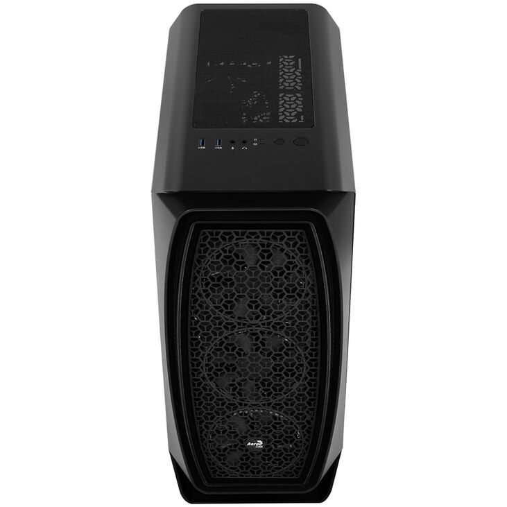 Aerocool Aero One Mini Eclipse Mid Tower, Tempered Glass - Black image number 3