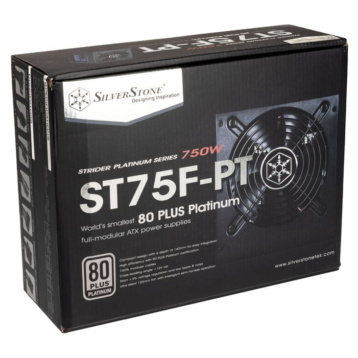 SilverStone SST-ST75F-PT v1.1 Strider Netzteil 80 PLUS Platinum, modular - 750 Watt image number 7