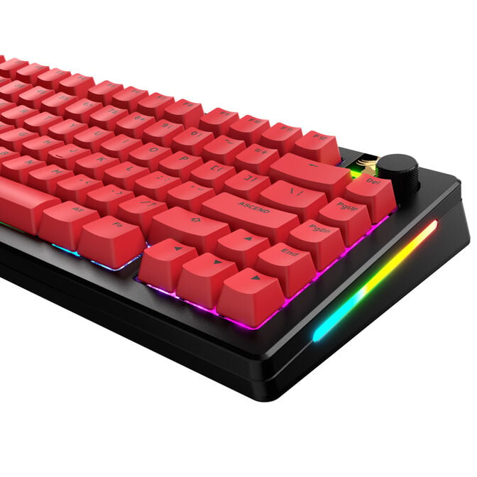 Glorious GPBT Basics Keycaps, ANSI Layout (US), PBT, Doubleshot - Revive Red image number 2