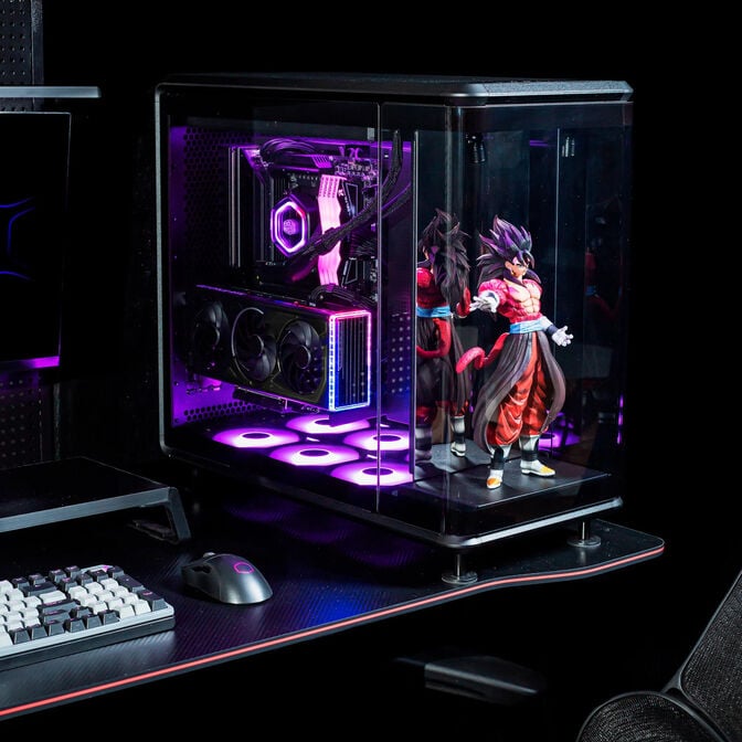 Cooler Master MASTERFRAME 360 STAGE MIRROR PC-Geh&auml;use, Open-Frame, ATX, Tempered Glass - schwarz image number 4