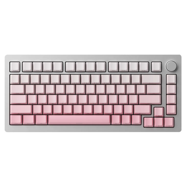AKKO MonsGeek  M1W SP Pink&White Gaming-Tastatur, Wireless, RGB, V3 Piano Pro Switch - silber, ANSI (US) image number 0