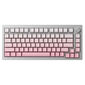 AKKO MonsGeek M1W SP Pink&White Gaming Keyboard, Wireless, RGB, V3 Piano Pro Switch - silver, ANSI (US)
