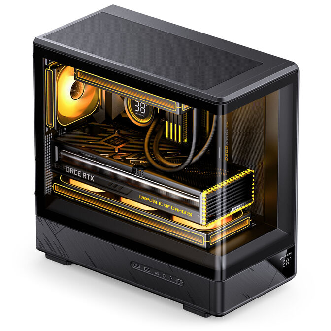 Jonsbo D200 PC-Geh&auml;use, Mini-Tower, mATX, Tempered Glass - schwarz image number 6