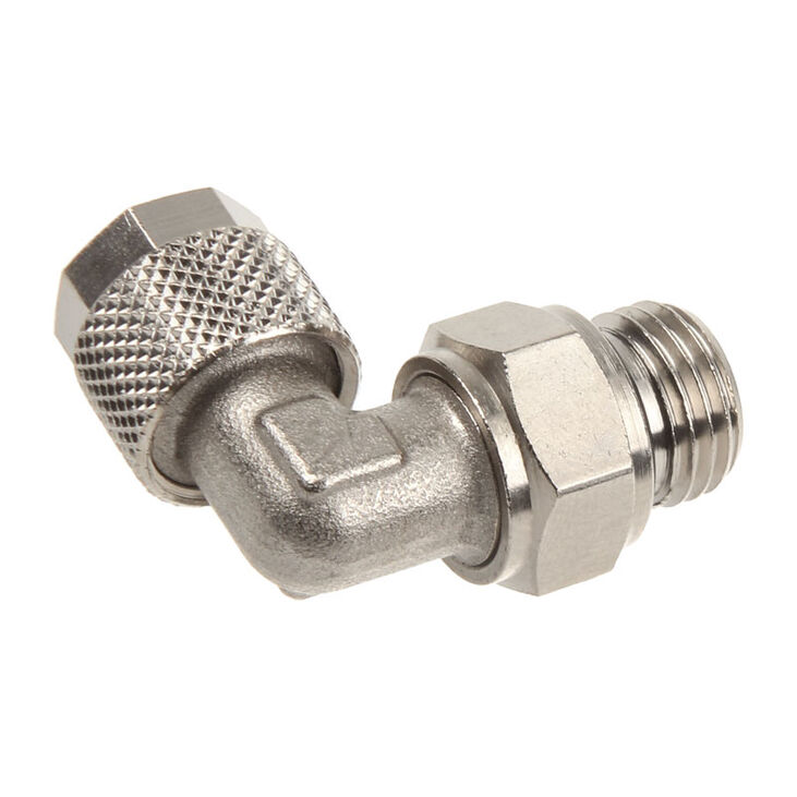 Innovatek Anschluss 90 Grad G1/4 Zoll AG auf 10/8mm - silber image number 1