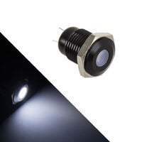 Lamptron Vandalismus-gesicherte LED - wei&szlig;, schwarze Fassung