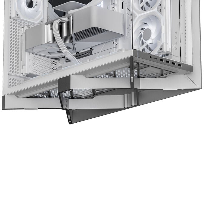 TRYX LUCA L70 Midi Tower - white + PANORAMA 360 ARGB AiO Water Cooling, 3D-AMOLED Display, 360mm - white image number 12