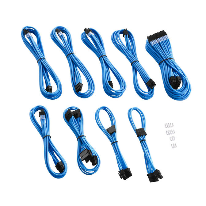 CableMod C-Series PRO ModMesh Cable Kit f&uuml;r RMi/RMx/RM (Black Label) - hellblau image number 2