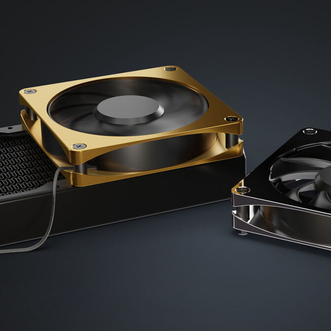 Alphacool Apex Stealth Metal Power Fan 120 mm, 3,000 RPM - gold image number 7