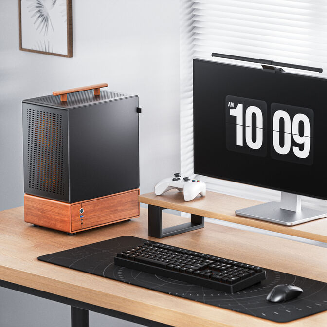 Jonsbo T7 PC-Geh&auml;use, Midi-Tower, mATX, Tempered Glass - schwarz image number 2