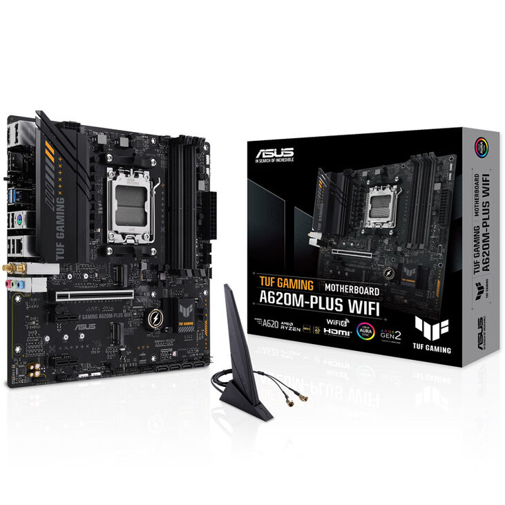 ASUS TUF Gaming A620M-Plus WiFi, AMD A620 Mainboard - Sockel AM5, DDR5 image number 0