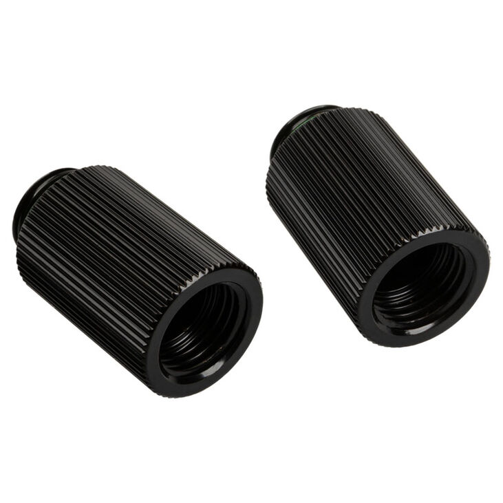 Bitspower Touchaqua Adapter straight G1/4 inch female to G1/4 inch female - 2 pack, 25mm, black image number 0